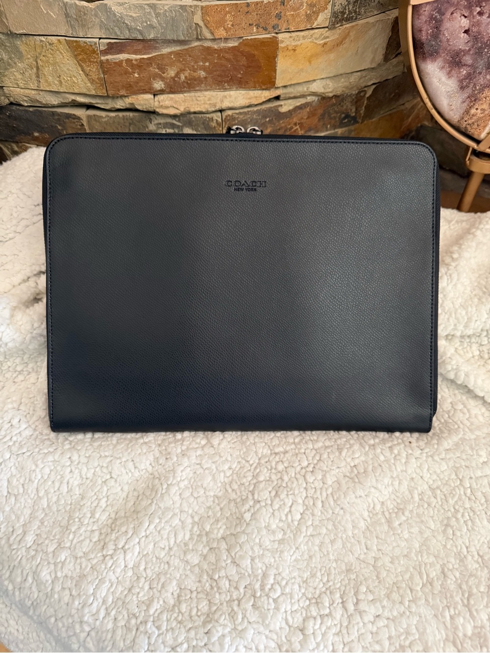 Coach Leather Tech Portfolio Zipper Notepad Case F64915 NWT